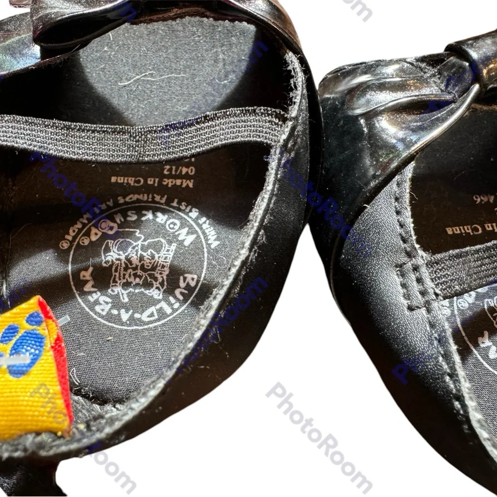 Build -a-Bear Pair of  Boots, Black High Heels with matching Purse